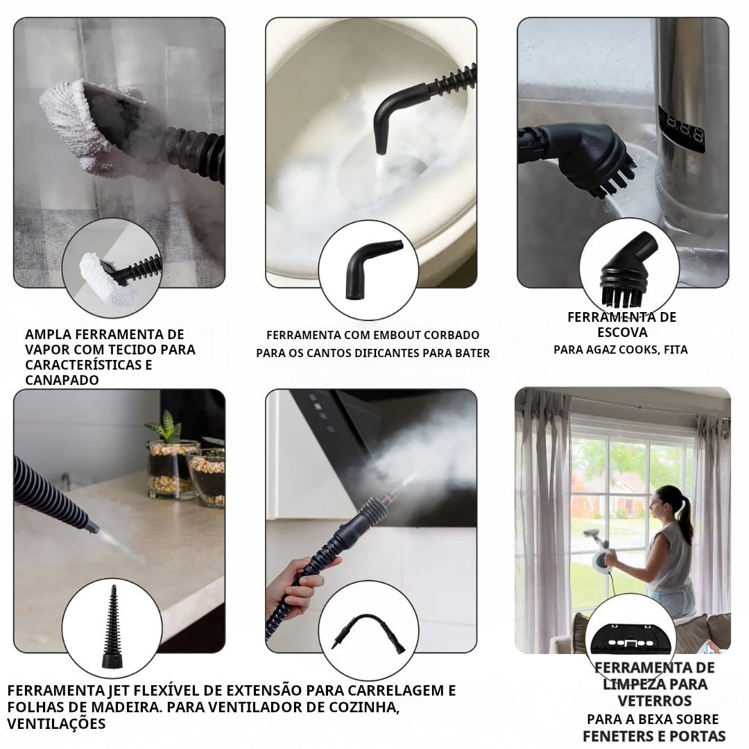 Vapor Pro™ – Limpeza Multiusos 5 em 1