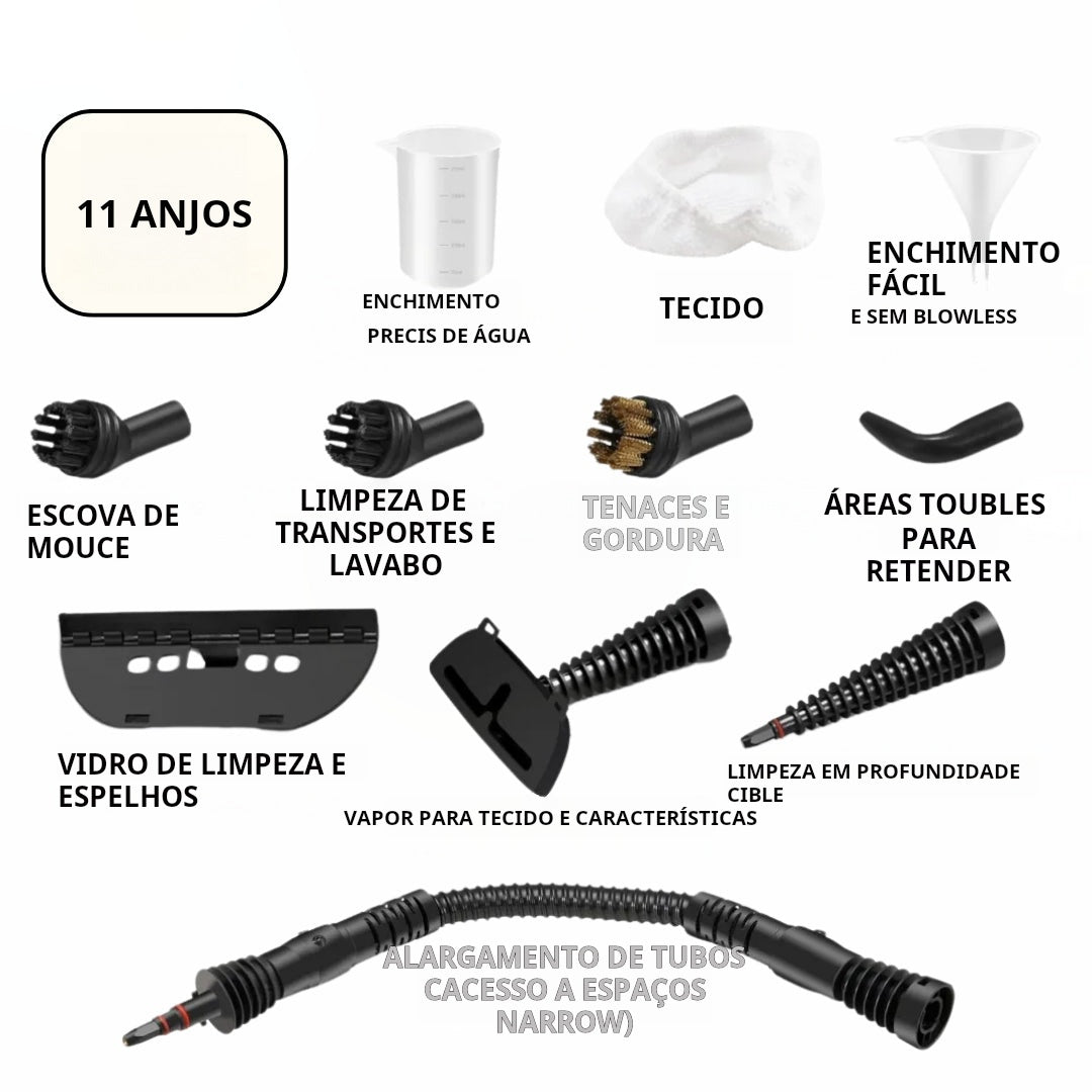 Vapor Pro™ – Limpeza Multiusos 5 em 1